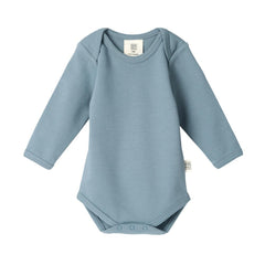 Babu Cotton Long Sleeve Bodysuit - River