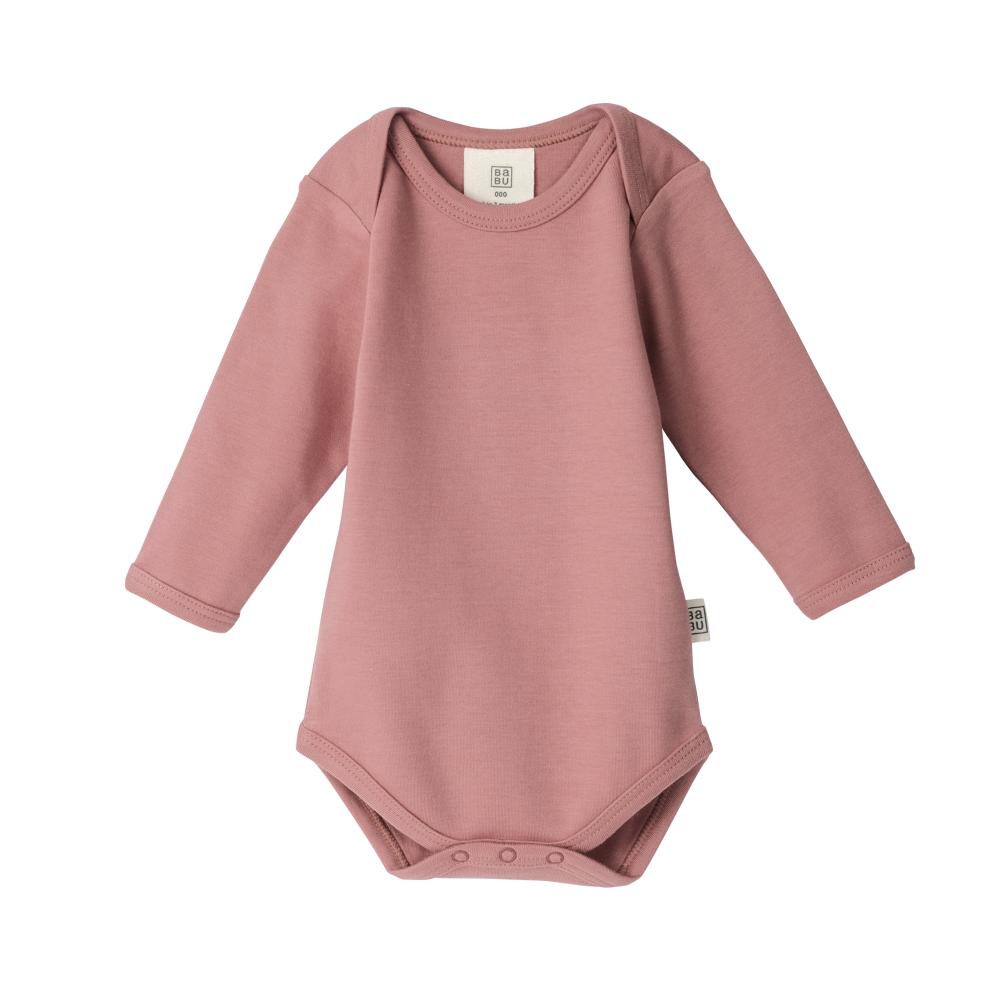 Cotton Long Sleeve Bodysuit - Rose