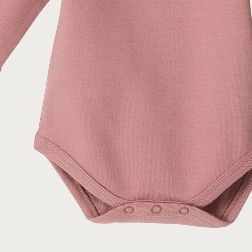 Cotton Long Sleeve Bodysuit - Rose