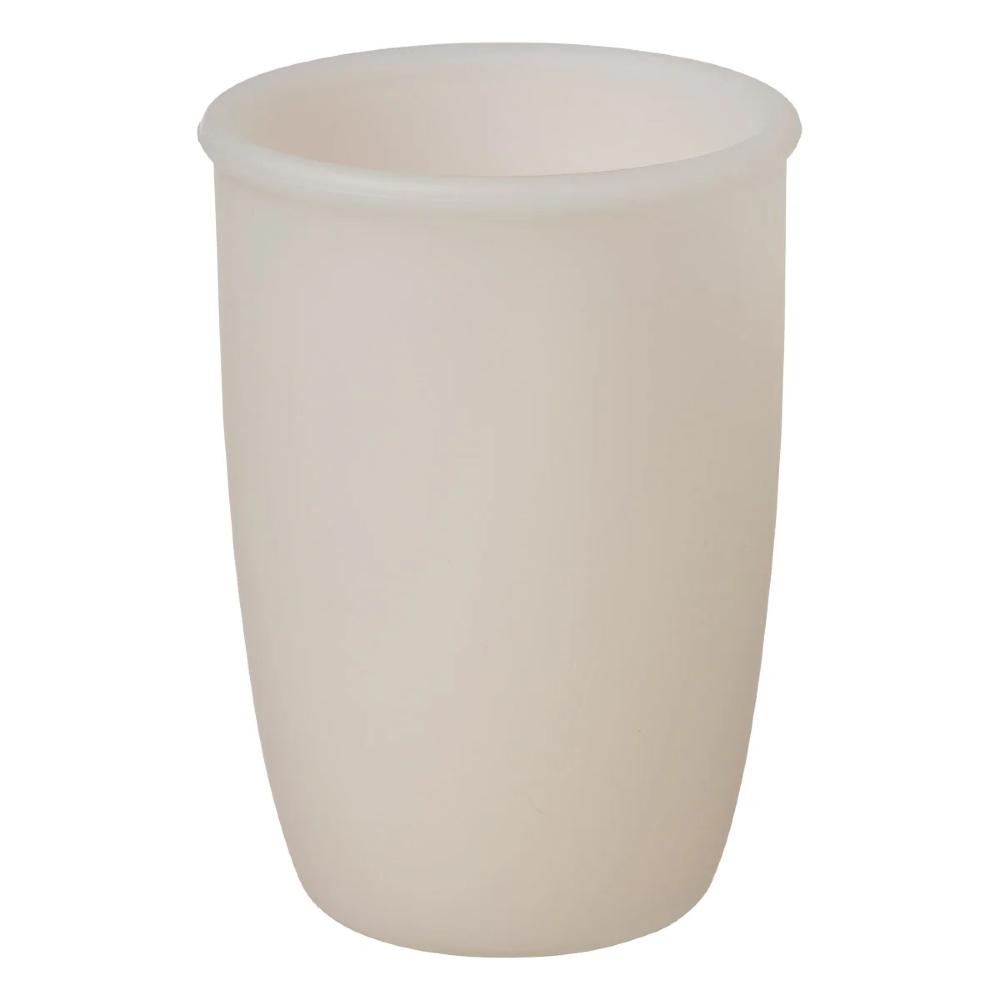 A beige tumbler with a smooth matte finish, shown against a plain white background.