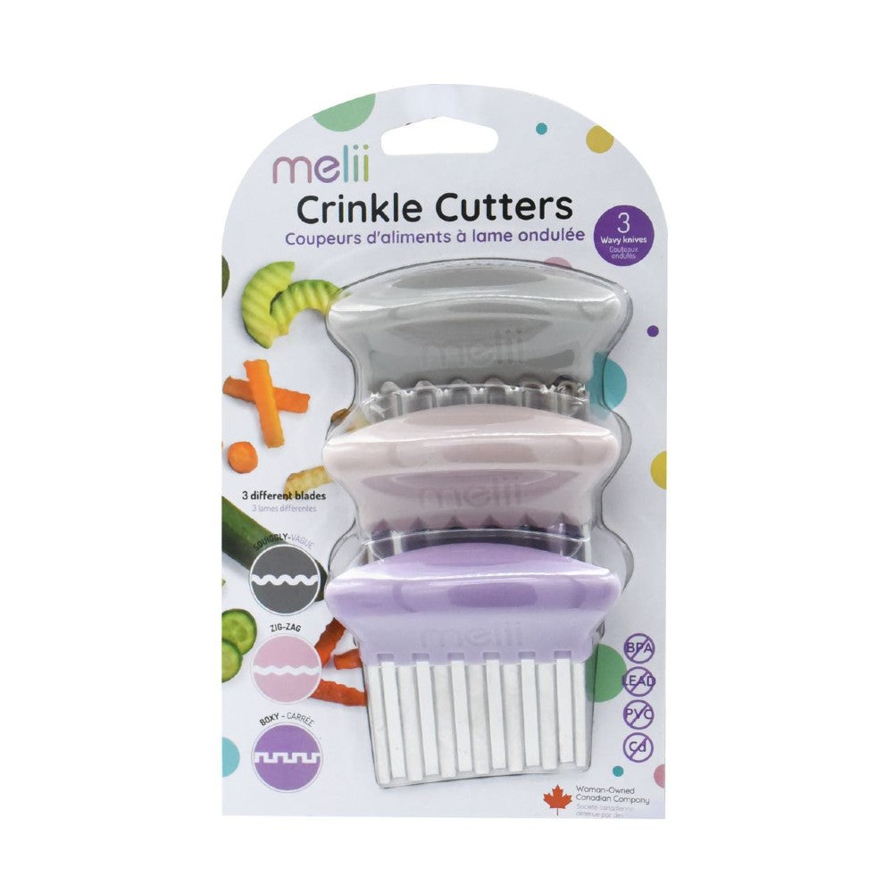 Melii Stainless Steel Crinkle Cutters for slicing food into zigzag shape