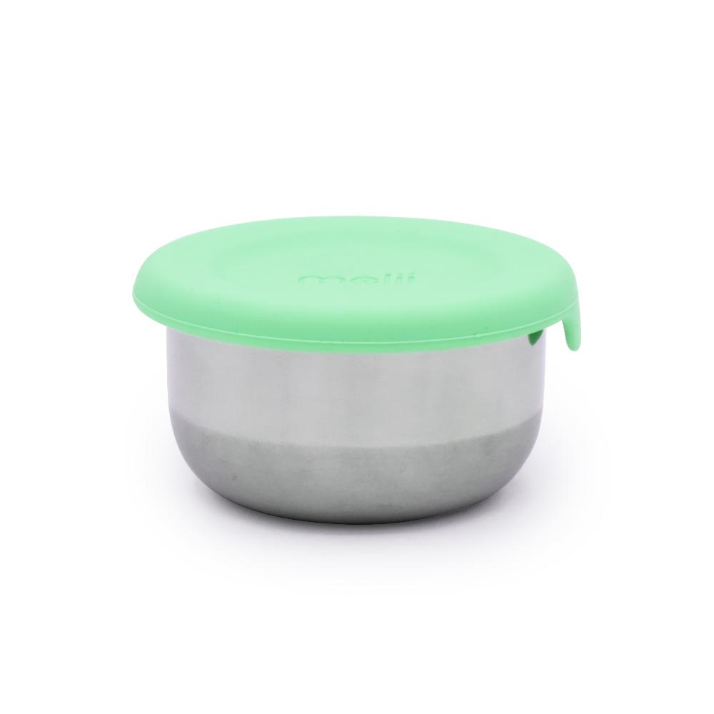 Mini Silicone & Stainless Steel Containers 3pc - Blue/Mint/Lime