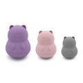 Silicone Nesting Bath Toy 3pc - Cat on a white background.
