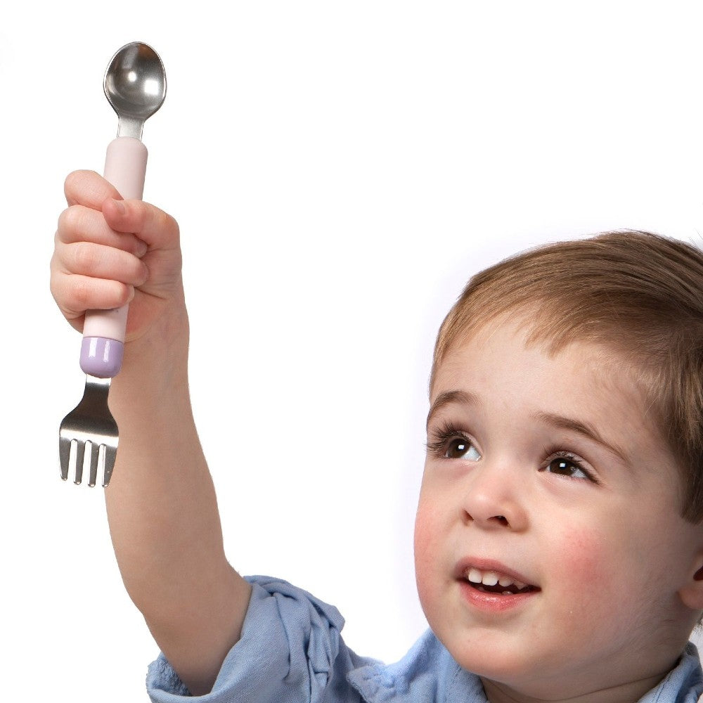 Detachable Spoon & Fork - Mint + Grey