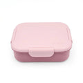 Stainless Steel Bento Box with Ice Pack - Blush/Berry, closed on a white background. 