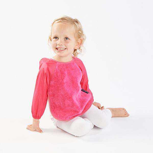 Sleeved Bib - Hot Pink (Cerise)