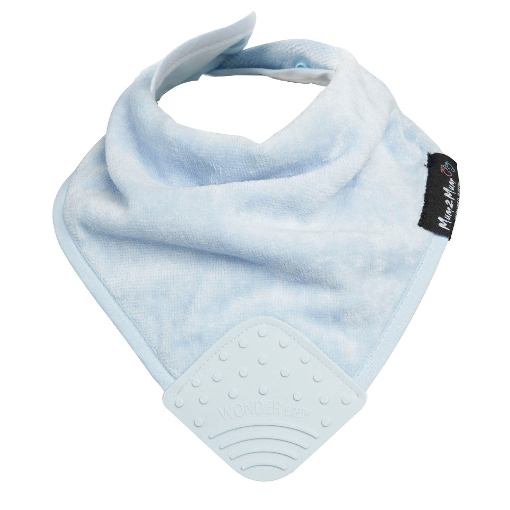 Teething Bandana Wonder Bib - Baby Blue