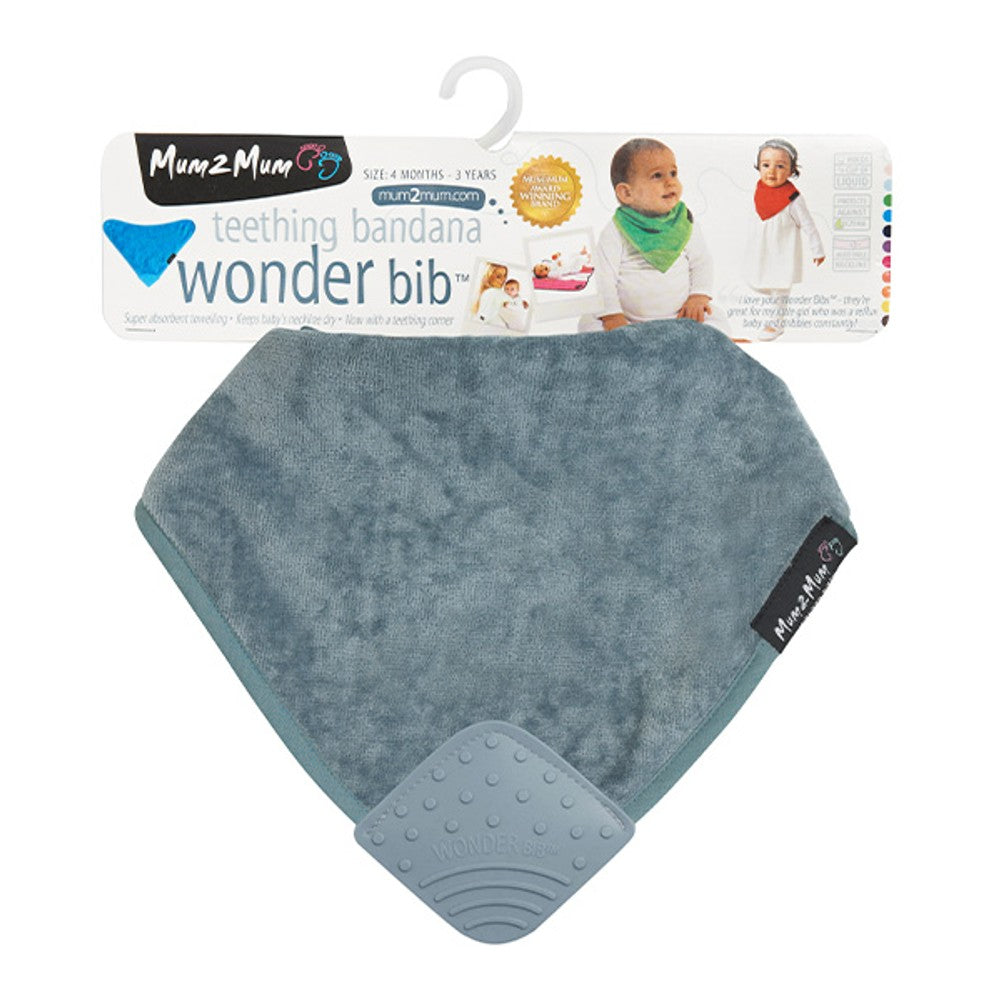 Teething Bandana Wonder Bib - Grey