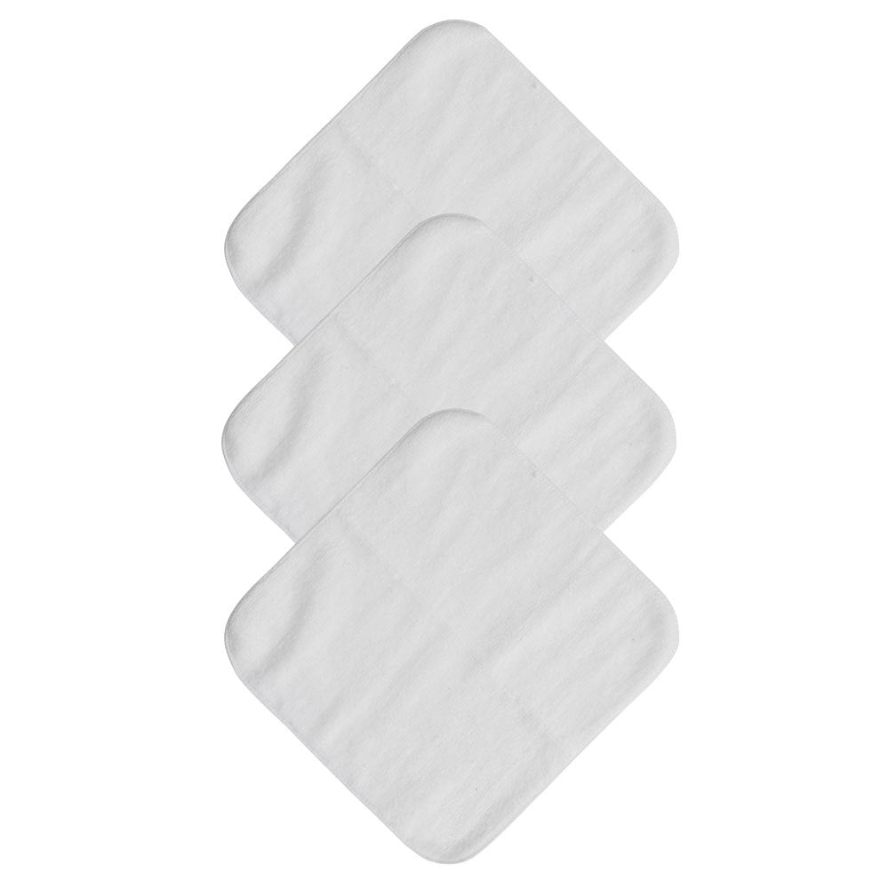 6pk Cotton Face Washers - White