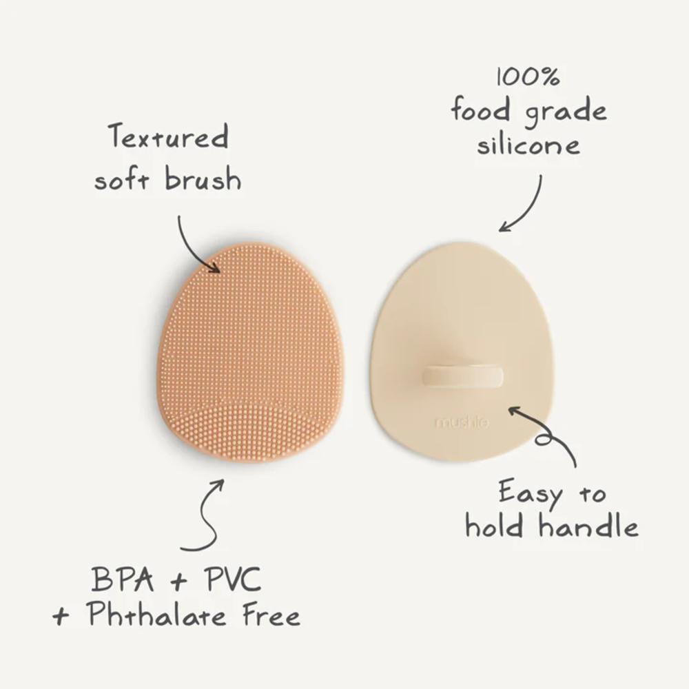 Cradle Cap Brush 2pk - Blush/Shifting Sand