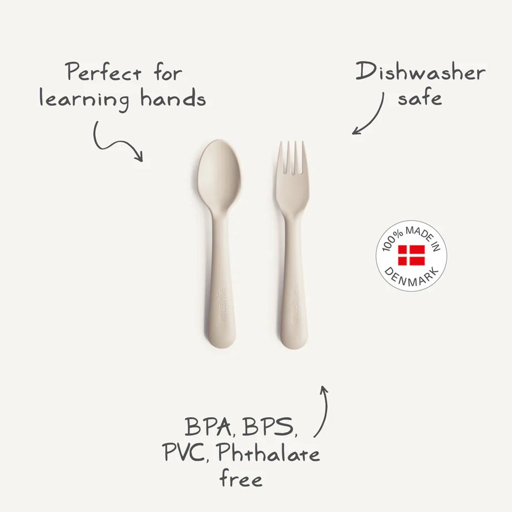 Dinnerware Fork & Spoon Set - Powder Blue