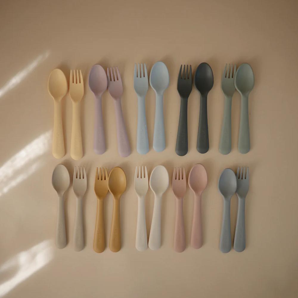 Dinnerware Fork & Spoon Set - Ivory