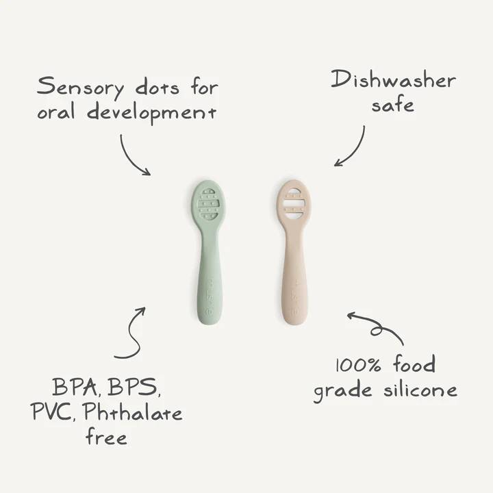 First Feeding Baby Spoons - Tradewinds/Shifting Sand
