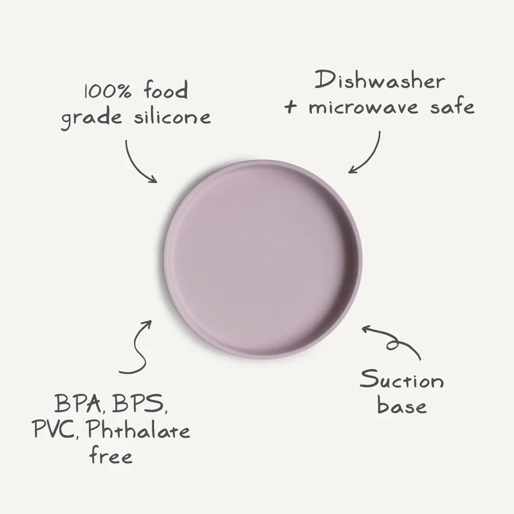 Classic Silicone Suction Plate - Stone