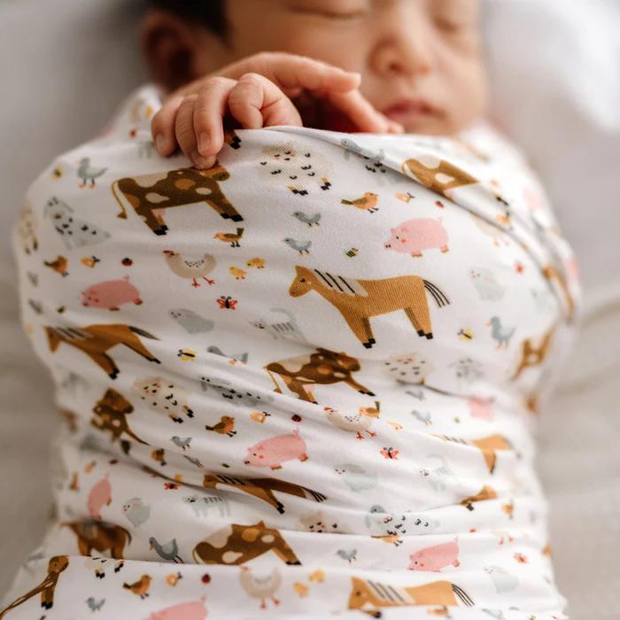 Stretchy Swaddle - Farmyard Bunch