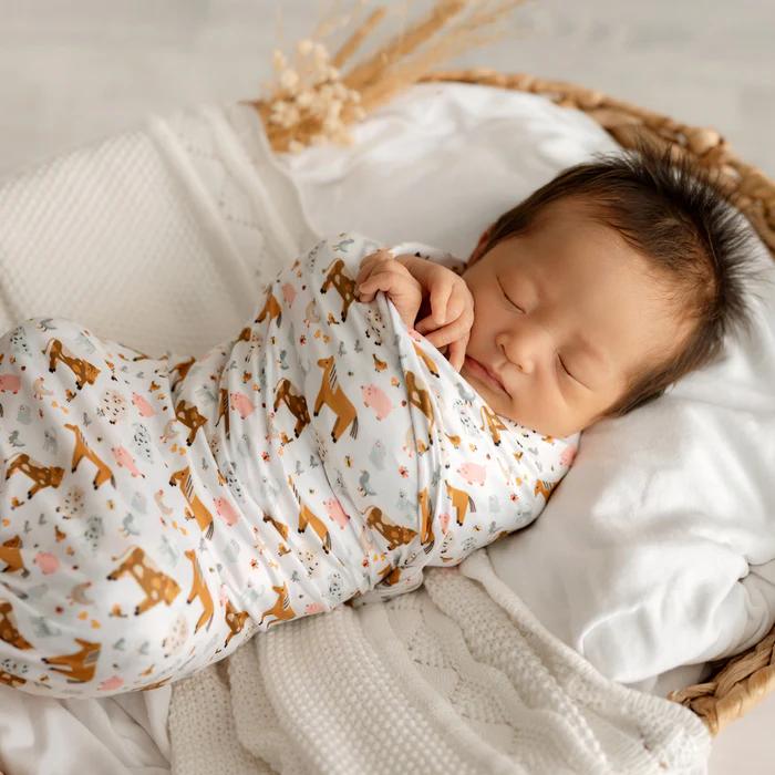 Stretchy Swaddle - Farmyard Bunch