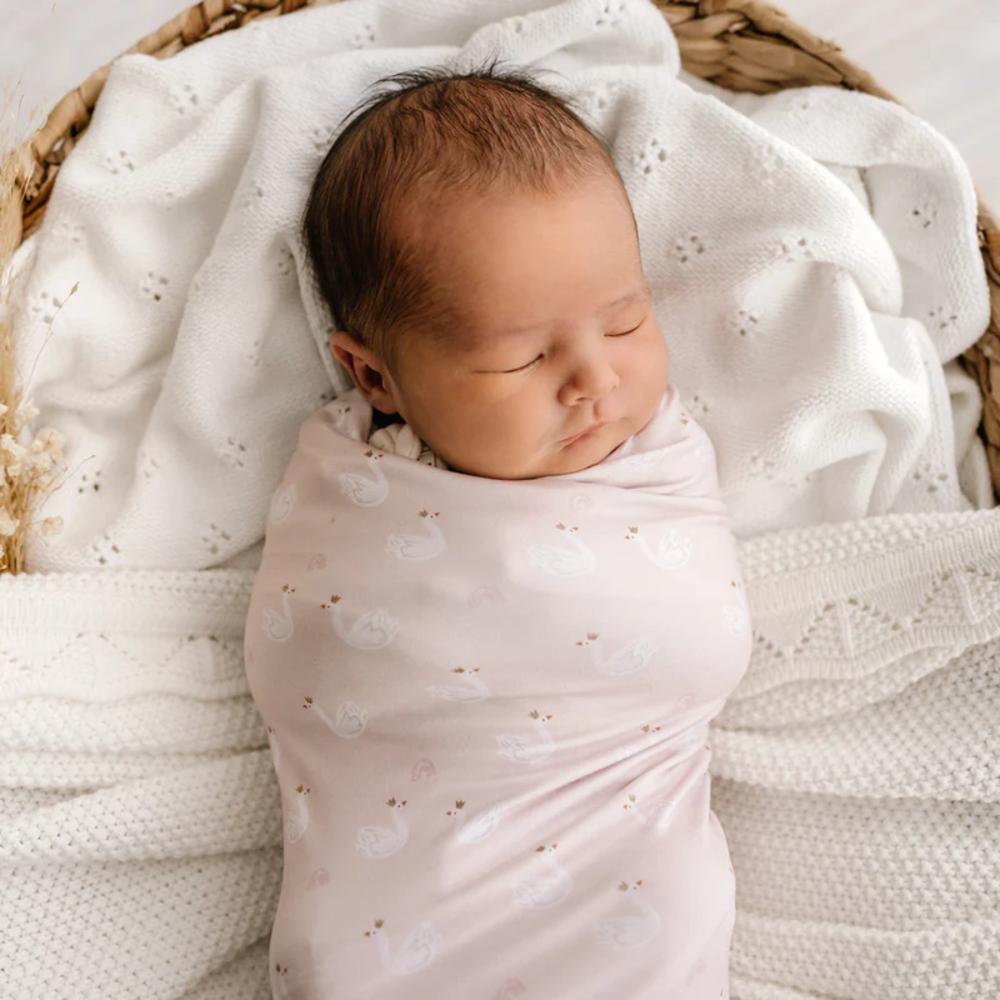 Stretchy Swaddle - Swan Princess
