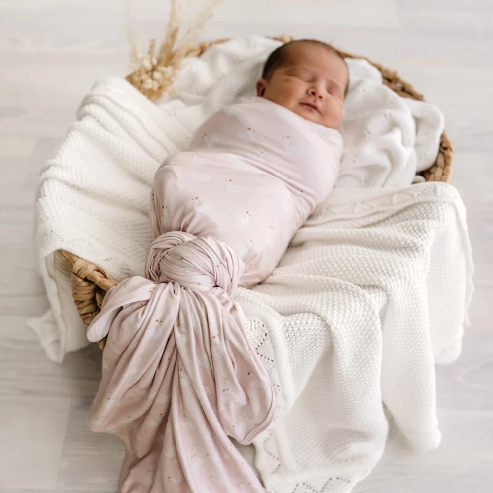 Stretchy Swaddle - Swan Princess