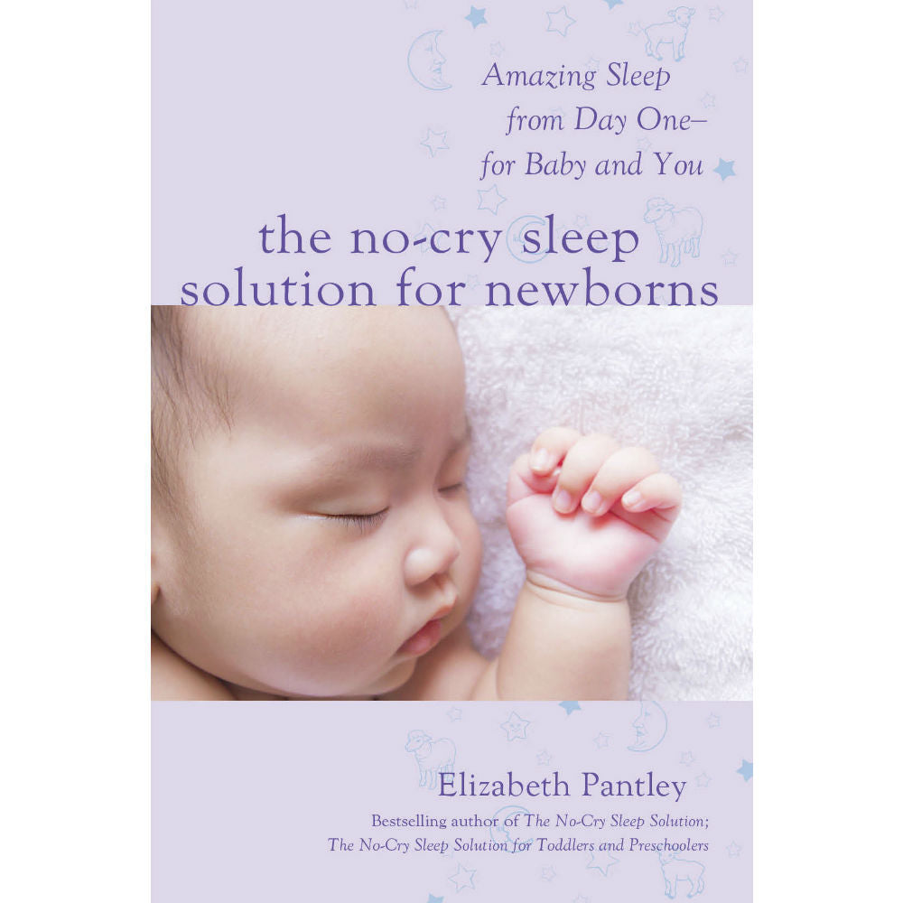 No Cry baby sleep book against white background.