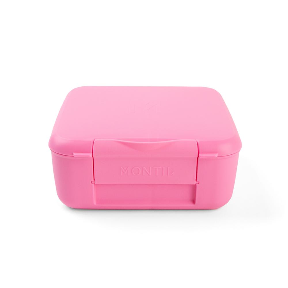 pink three compartment Montiico bento box