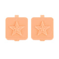 peach Montiico mini plastic boxes for sauces and snacks