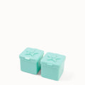 blue Montiico mini plastic boxes for sauces and snacks