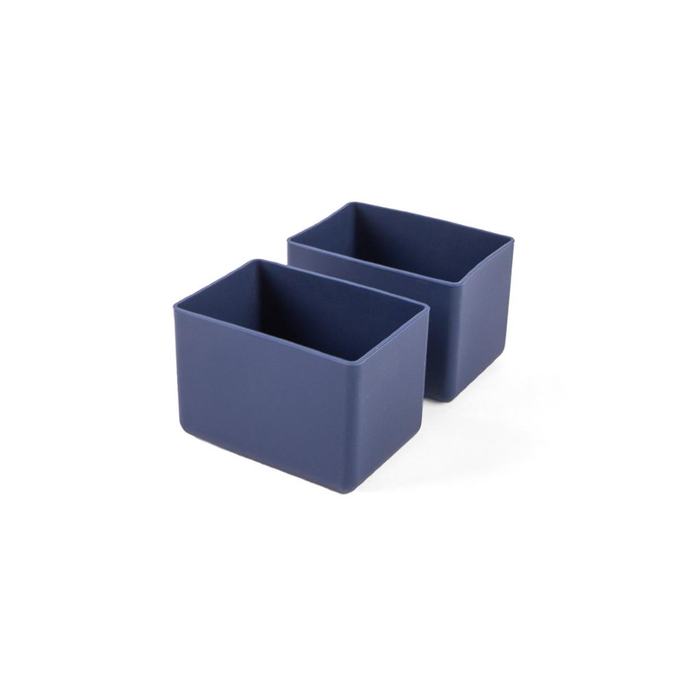 navy Montiico silicone cups for Feast lunch box two pack