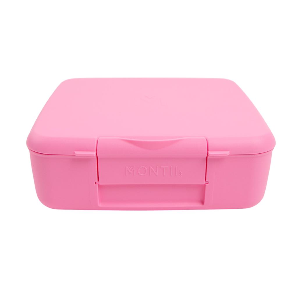 pink four compartment Montiico lunch box