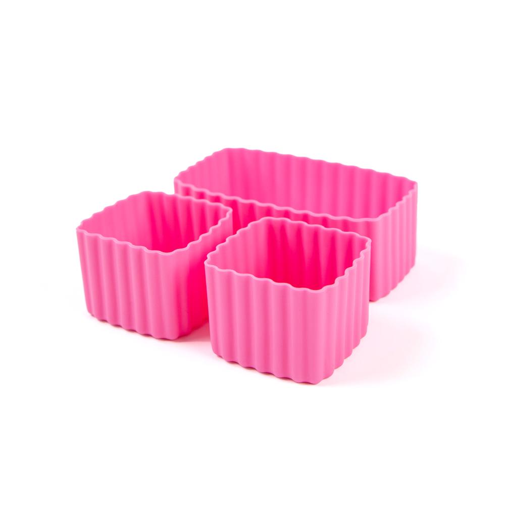 pink Montiico silicone mixed size cups for bento boxes