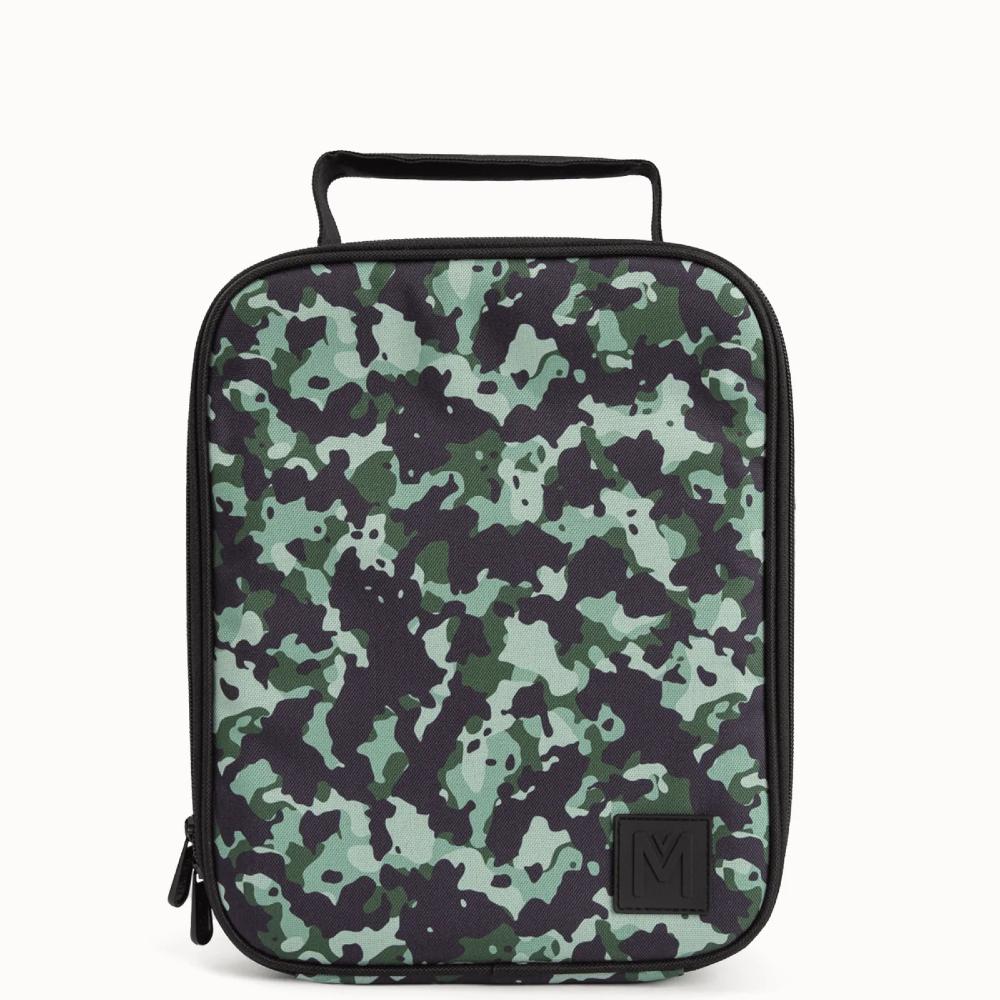 green camoulage Montiico insulated lunch bag