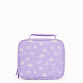 purple with space icons Montiico medium insulated lunch bag