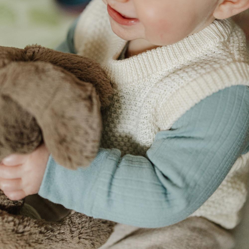 Merino Knit Vest - Natural