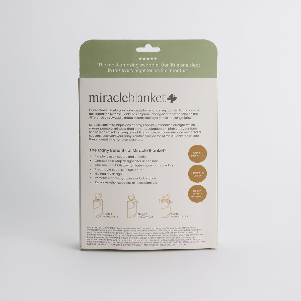 Miracle Blanket Swaddle Wrap - Sky