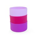 purple and red large Montiico silicone bumpers for 1l bottles
