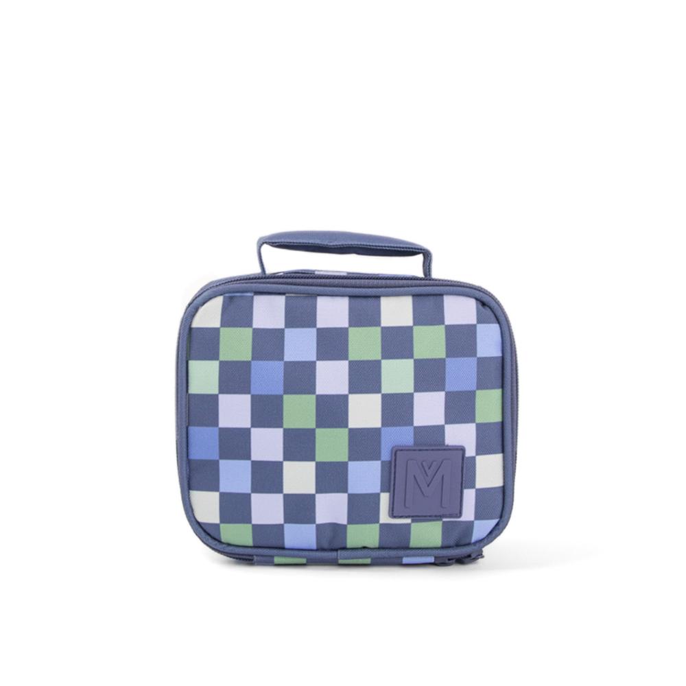 green and blue Montiico mini insulated lunch bag