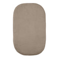 Taupe brown change mat cover on a white background