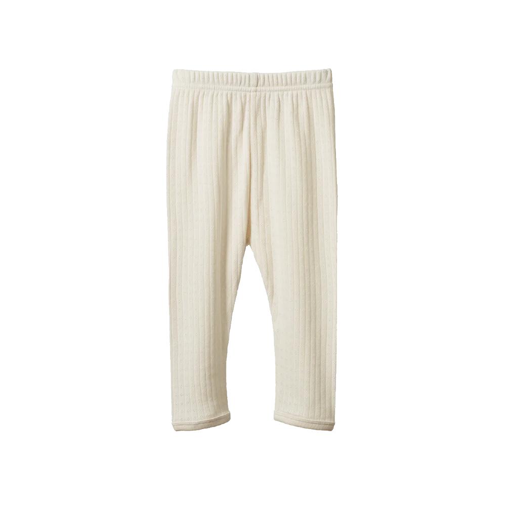 Cotton Pointelle Long Sleeve Pyjamas - Natural