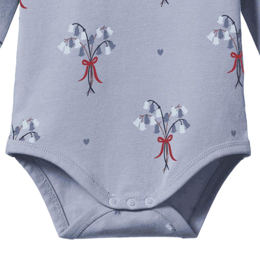 Cotton Agnes Bodysuit - Bluebelle Print