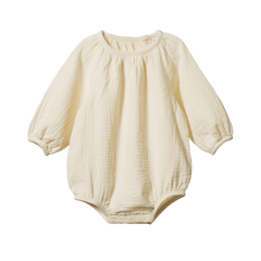 Cotton Muslin Meadow Bodysuit - Natural