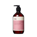 Brown glass bottle of Nature Baby mum's bodywash with a black pump and pink and white sticker on a white background