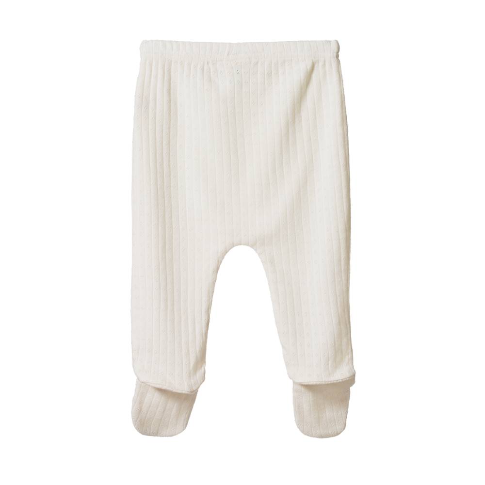 Pointelle Footed Romper - Natural