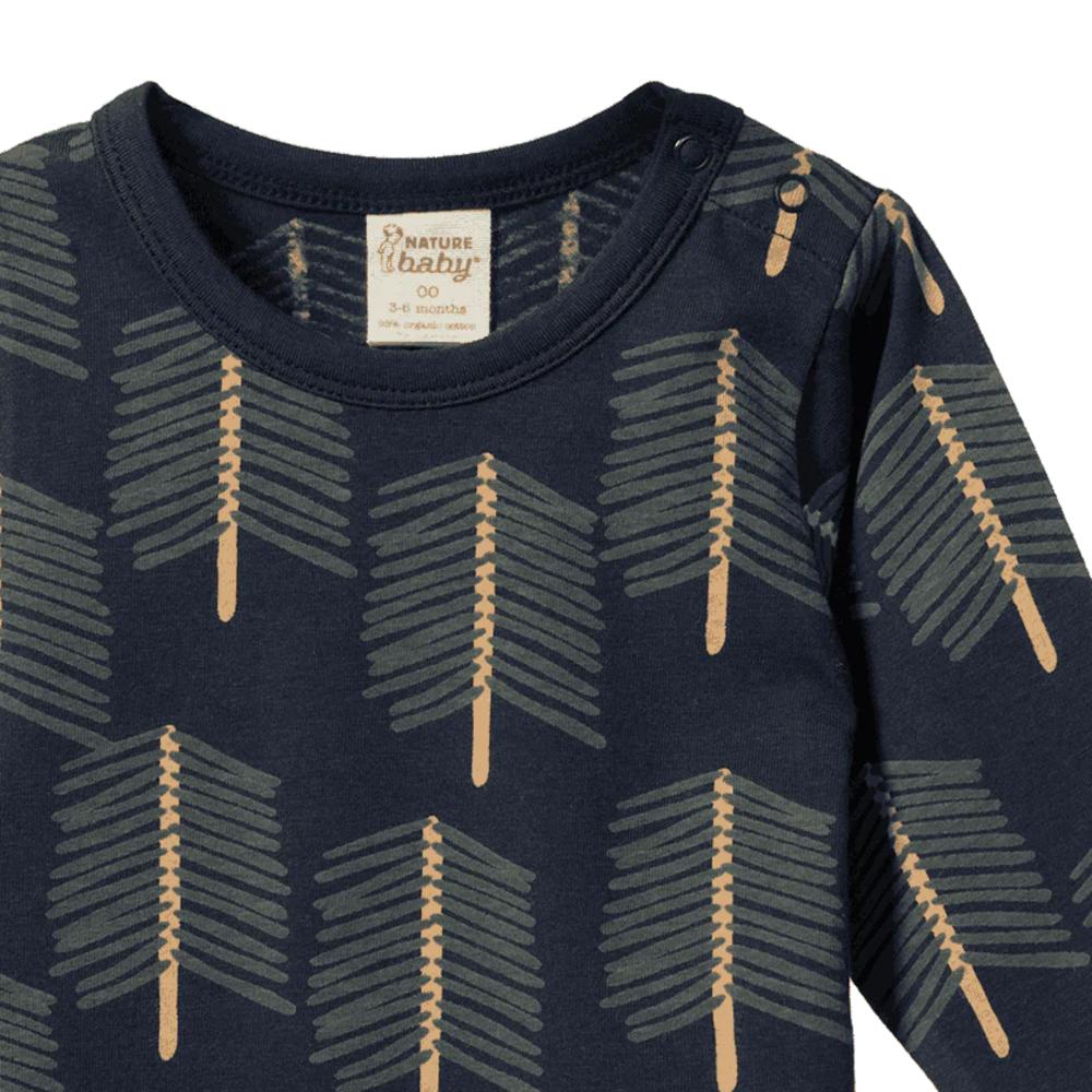 Cotton Long Sleeve Bodysuit - Bramblewood Print