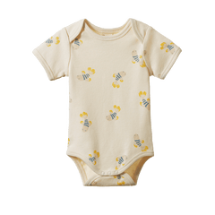 Cotton Short Sleeve Bodysuit - Fish Fable
