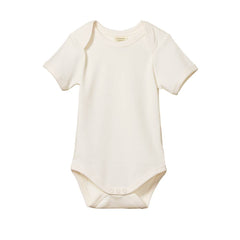 Cotton Short Sleeve Bodysuit - Natural