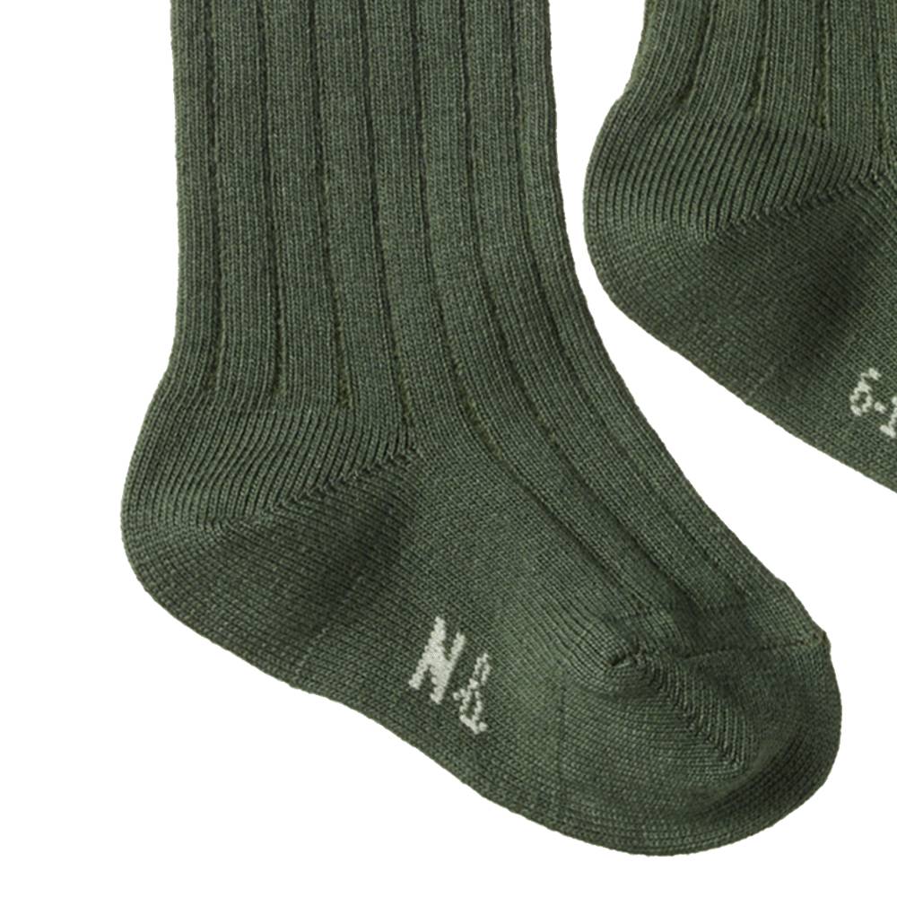 Cotton Rib Socks - Thyme