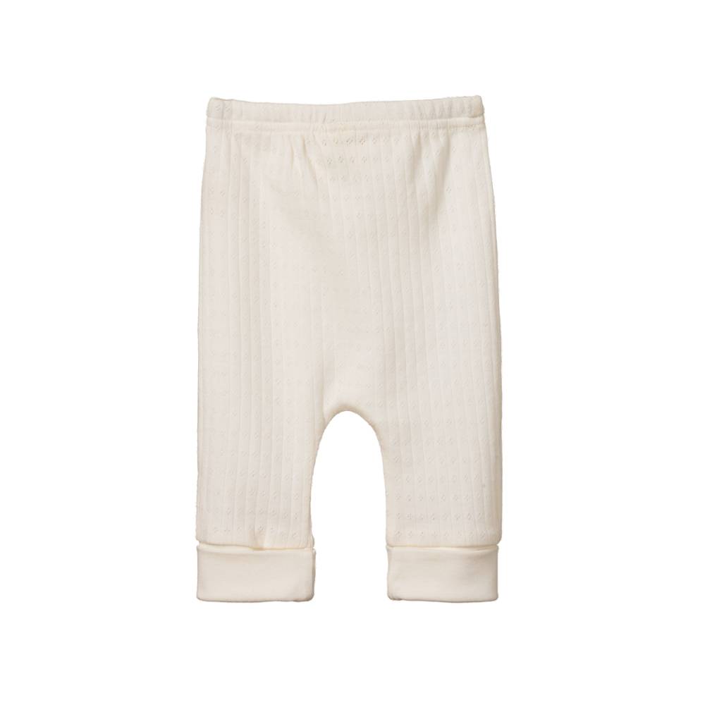 Cotton Pointelle Drawstring Pants - Natural