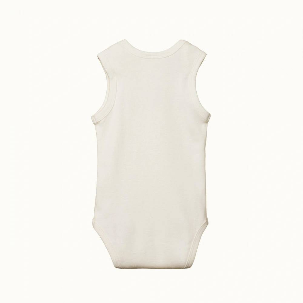 Cotton Singlet Bodysuit - Natural