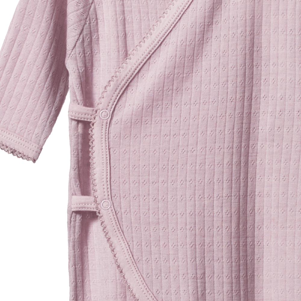 Merino Pointelle Kimono Stretch & Grow - Lilac