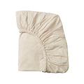 Organic cotton Beige fitted sheet on a white background