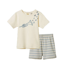 Cotton Shortie Pyjama Set - Jazz Rhythm Print